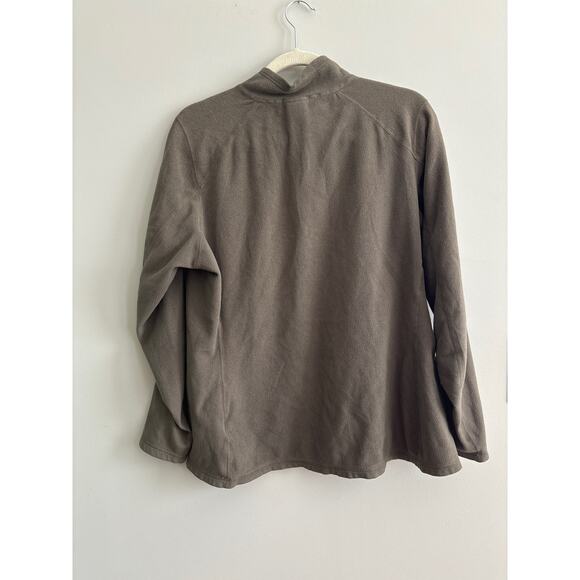 The North Face Polartec Quarter Zip Fleece Pull Over Jacket Brown Size Large - Picture 4 of 6